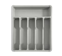 Vassoio organizer for cassetti in plastica | Cassetto da cucina multicolore, espandibile e regolabile: posate, utensili, gadget spatola(Grijs)