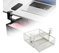 Vassoio organizer in rete sotto il cassetto della scrivania per risparmiare