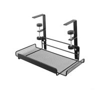 Vassoio organizer per cavi da scrivania con ripiano regolabile da 4 5 a 8 5 cm per un'efficiente conservazione dei fili e l'ordine dello spazio di lavoro (nero S)