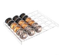 Vassoio organizer per cialde con 30 scomparti per capsule di stile, inserto per cassetti in acrilico trasparente, si adatta alla maggior parte dei mobili da cucina e cassetti (1 pezzo)