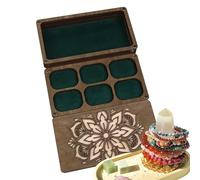 Vassoio Organizer Per Perline Di Legno - Vassoio Per Perline Di Legno Per Creazione Di Gioielli, Vassoios Di Smistamento In Legnos, Organizzatori E Contenitori Per Perlines, Scatola Da Cucito, Scatola