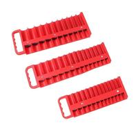 Vassoio organizer per prese SAE e metriche da 1/4", 3/8" e 1/2", struttura in ABS resistente con doppia ritenzione e montaggio posteriore magnetico (rosso)