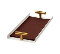 Vassoio Organizer Per Salviette Da Bagno | Erogatore Con Maniglia A T Dorata | Supporto Per Tovaglioli Per Ospiti | Per Tavolo Toeletta Cucina Feste Cena Esterno Ristorante Bar