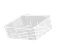 Vassoio organizer trasparente in plastica per calze con coperchio, protezione dalla polvere