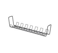 StarTech Vassoio Porta Cavi Sotto Scrivania da 61,5 cm, Canalina in Metallo tipo Cestello per Multipresa, Gestione Cavi con Installazione a Vite, Nero, TAA