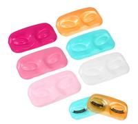 Vassoio Organizzatore per Ciglia Artificiali, Plastico Pvc, 12 Pezzi | Forma Sagomata Sul Viso, Protezione Contro Urti, per Applicazione Make-up, False Ciglia e Strisce