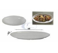 VASSOIO OVALE MELAMINA BIANCO CM.66X29X6,3h PARTY APERITIVO STUZZICHINI