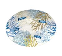 Vassoio Ovale Melamina Blu CORALLO Touch-Mel 51x36 cm - Emporio Zani