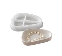 Vassoio ovale per piatti di grande capacità, in silicone, portatile, per servizi di ristorazione e decorazioni natalizie, vassoio ovale