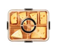 Vassoio per alimenti, contenitore a 6 scomparti, portatile, per frutta, noci, snack, formaggi, verdure, feste, picnic, ufficio, buffet, casa, cucina