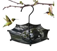 Vassoio per alimenti per uccelli - Ciotola decorativa per alimentazione degli uccelli - Ornamento da cortile a forma di ombrellone per aiuola, corridoio