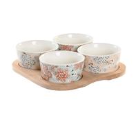 Vassoio per aperitivi DKD Home Decor 19,7 x 19,7 x 1 cm Verde Gres