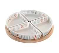 Vassoio per aperitivi DKD Home Decor 21,5 x 21,5 x 1 cm Multicolore Gres