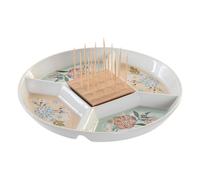 Vassoio per aperitivi DKD Home Decor 23,5 x 23,5 x 3 cm Verde Gres