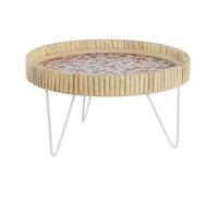 Vassoio per aperitivi DKD Home Decor 26 x 26 x 14,5 cm Naturale Metallo Legno
