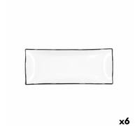 Vassoio per aperitivi Quid Gastro Bianco Ceramica 29,5 x 11 x 3 cm [6 Unità]