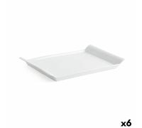 Vassoio per aperitivi Quid Gastro Fresh 26 x 18 cm Ceramica Bianco [6 Unità]