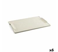 Vassoio per aperitivi Quid Mineral Gres Beige Ceramica 30 x 18 cm [6 Unità]