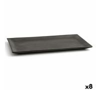 Vassoio per aperitivi Quid Mineral Gres Nero Ceramica 15 x 30 cm [8 Unità]