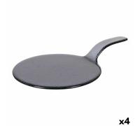 Vassoio per aperitivi Viejo Valle Nero Con maniglia Vetro Ø 23 x 37 cm [4 Uni