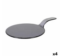 Vassoio per aperitivi Viejo Valle Nero Con maniglia Vetro Ø 28 x 44 cm (4 Unità)