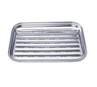 Vassoio per arrosto in acciaio inox ad alte prestazioni con fori di scarico da 0,4 mm di spessore, perfetto per attività all'aperto, avventura, teglia perforata di grado commerciale
