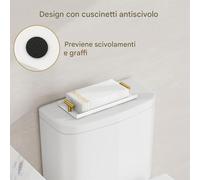 Vassoio Per Asciugamani Per Ospiti,Con Erogatore In Acciaio Con Maniglia A T Dorata - Vassoio Per Tovaglioli Per Bagno,Per Tavolo Toeletta Cucina Feste Cena Esterno Ristorante Bar