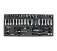 Vassoio Per Attrezzi Sealey TBT19 Con Set Di Chiavi A Bussola 1/4"sq Drive 43pc