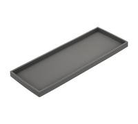 Vassoio per bagno in silicone 40x15 cm grigio per saponi