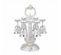 Vassoio per Bicchierini , Argento E Bianco - 6 Bicchieri Con Portabicchieri | Ornato, Porta Bicchierini con Calici, Vintage, per Angolo Bar, Vetrina, Collezionisti