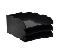 Vassoio per carta impilabile A3, organizer da scrivania a 3 ripiani, organizer da scrivania per forniture per ufficio, archiviazione di file, organizer per lettere, cartella portadocumenti per ufficio