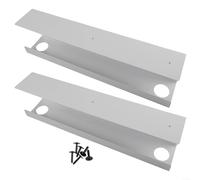 Vassoio per cavi in metallo sotto la scrivania per l'organizzazione dei cavi, supporta più cavi con due ampi fori di routing, progettato per ridurre l'ingombro negli spazi di lavoro (bianco)