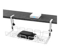 Vassoio per cavi sotto-scrivania - Organizer per cavi senza trapano | Manager senza trapano per caricabatterie USB prese scrivania sollevabili tavoli da pranzo stazioni di trab