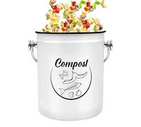 Vassoio per compost da cucina, contenitore per compost con coperchio, 5 l Counter Conting Compost Container con coperchio, frutta secchiello per rifiuti vegetali Rust Rust Routed Coed Indoor per la