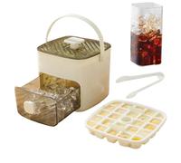 Vassoio per congelatore di ghiaccio, vassoio di ghiaccio con coperchio - Easy Release Reflilling Cube Stampo,Vassoio per la produzione di antiaderente con manico per festa, vita quotidiana, c