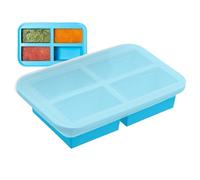 Vassoio Per Congelatore Per Cubetti Di Zuppa - Design Con Coperchio Per Contenitore A Cubetti In Morbido Silicone, Organizer Per Il Raffreddamento Resistente Agli Aromi, Forma Di Raffreddamento Solido