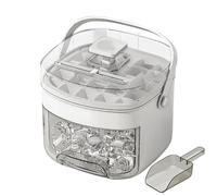 Vassoio per congelatore, stampo per cubetti refrigeranti, design a pressione, facile rilascio, con manico e coperchio, per la vita quotidiana, cucina, feste, picnic