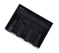 Vassoio per Contanti con 4 Scomparti Banconote e 3 Monete Organizzatore per Registratori di Cassa Vendita Al Dettaglio 30x20cm Struttura Stabile per Velocità Transazioni Riduzione