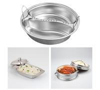 Vassoio per cottura a vapore diviso, cestello per cottura a vapore multiuso