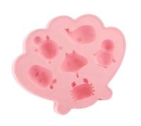 Vassoio per creature acquatiche 6 cavità Facile sformatura per preparare bevande Blocco congelamento per animali marini cioccolato