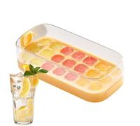 Vassoio Per Cubetti Di Ghiaccio - 21 Griglie In Silicone Con Coperchio Per Vassoio Ghiaccio | Contenitore Flessibile Per Modellare Cibo Per Cocktail Whiskey Caffè Bevande Frigo
