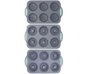 Vassoio per cubetti di ghiaccio a forma di corona da 3 pezzi - Stampo in silicone antiaderente, cubetti di ghiaccio, forme di ciambelle, flessibile, sicuro per gli alimenti, facile sformatura |