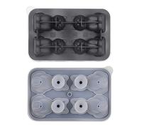 Vassoio per cubetti di ghiaccio a forma di gatto - Stampo in silicone a 4 cavità, creatore di cubetti di ghiaccio per gatti 3D, stampo per ghiacio artigianale riutilizzabile fai-da-te | Accessorio an