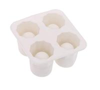 Vassoio per cubetti di ghiaccio, cilindro riutilizzabile, stampo per ghiaccio, per cocktail, bevande, vasi di fiori succulenti, gomma termoplastica a rilascio facile, 100x100x55 mm (Bianca)