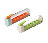 Vassoio per cubetti di ghiaccio con 6 stampi a griglia, rilascio a pressione con una sola mano (verde)