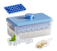 Vassoio per cubetti di ghiaccio con coperchio e contenitore, stampo per cubetti di ghiaccio con coperchio per congelatore, accessorio da cucina per preparare bevande fredde come succhi, vino, caffè e