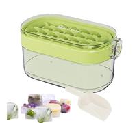 Vassoio per cubetti di ghiaccio con coperchio e pattumiera - Stampo Easy Release Ice con coperchio, gelatiere rotante, forte sigillatura, divertente