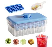 Vassoio per cubetti di ghiaccio con coperchio e vassoio portaoggetti, macchina per il ghiaccio protetta per congelatore, accessorio da cucina per la preparazione di bevande fredde come succhi, vino