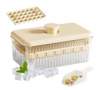 Vassoio per cubetti di ghiaccio con coperchio e vassoio portaoggetti - per cubetti di ghiaccio per la produzione di ghiaccio | di rilascio facile per bevande ghiacciate