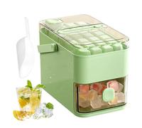 Vassoio per cubetti di ghiaccio con coperchio e vassoio - Stampo per cubetti di tipo pressa | Contenitore per macchine di grande capacità | Frigorifero da cucina domestico a forma di palla, qualità